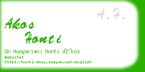 akos honti business card